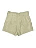 Le Lis 100% Polyester Solid Green Khaki Shorts Size M - photo 2