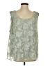 Dana Kay 100% Polyester Green Sleeveless Blouse Size 24 waist - photo 1
