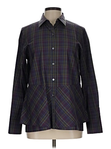 Per Se By Carlisle Long Sleeve Button-Down Shirt (view 1)