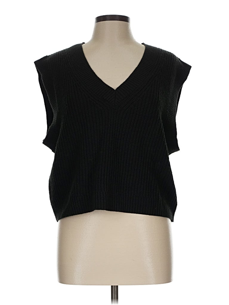 Pre-owned Divided By H&m Sweater Vest In Black