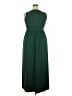 Unbranded Solid Green Casual Dress Size 2X - photo 2