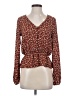 Sienna Sky 100% Polyester Brown Long Sleeve Blouse Size S - photo 1