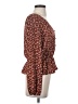 Sienna Sky 100% Polyester Brown Long Sleeve Blouse Size S - photo 4