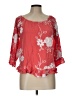 Liv 100% Rayon Red 3/4 Sleeve Blouse Size L - photo 1