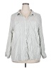 Alexander Jordan Stripes Silver Long Sleeve Button-Down Shirt Size 2X - photo 1