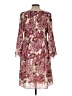 Elle 100% Polyester Paisley Multi Color Burgundy Casual Dress Size L - photo 2