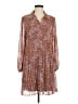 Nine West 100% Polyester Animal Print Brown Casual Dress Size M - photo 1