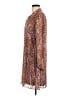 Nine West 100% Polyester Animal Print Brown Casual Dress Size M - photo 5