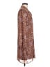 Nine West 100% Polyester Animal Print Brown Casual Dress Size M - photo 4