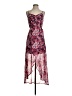 Lily Rose 100% Polyester Floral Red Cocktail Dress Size S - photo 1