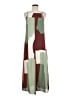 Luxely 100% Polyester Graphic Green Casual Dress Size 6 - photo 1