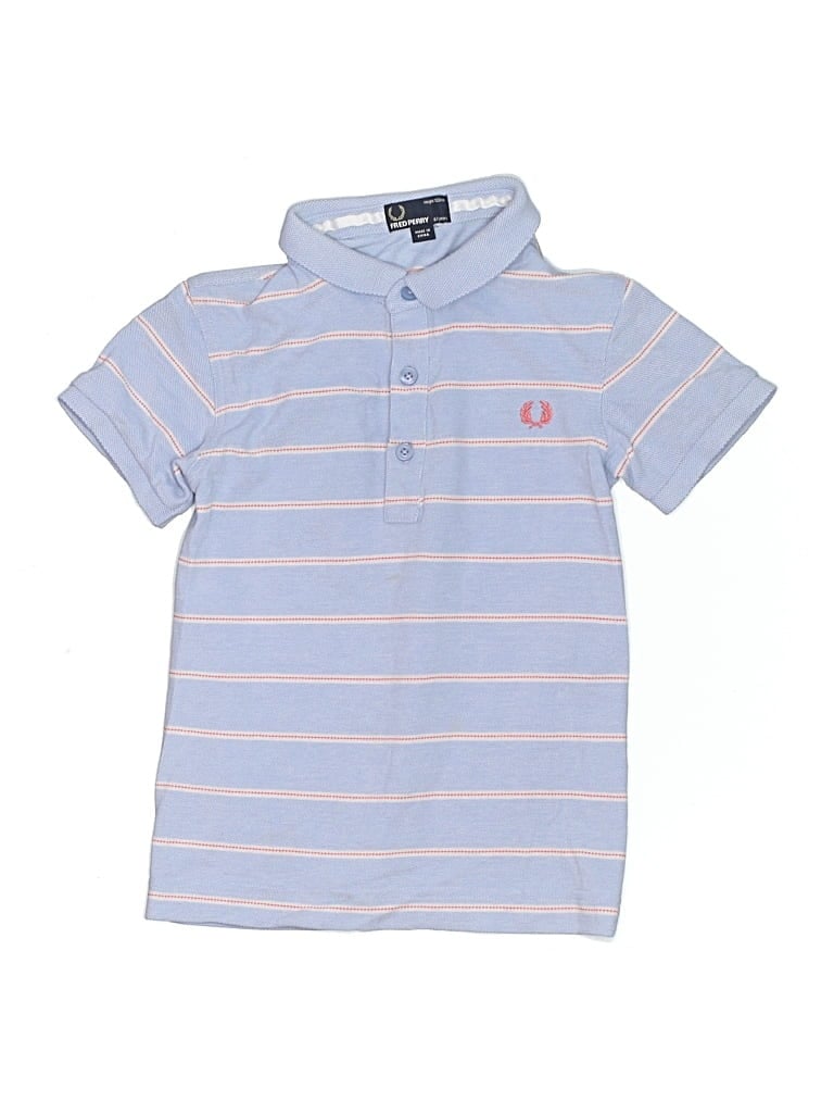 Pre-owned Fred Perry Kids' Short Sleeve Top Blue Tops