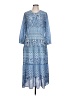 J. McLaughlin 100% Polyester Blue Casual Dress Size L - photo 1