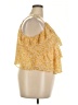 Old Navy 100% Polyester Yellow Sleeveless Blouse Size 2X - photo 4