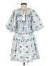 Assorted Brands 100% Polyester Argyle Blue Casual Dress Size M - photo 2