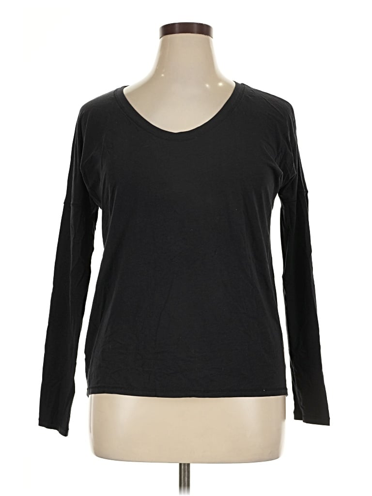Pre-owned Lululemon Athletica 3/4 Sleeve T-shirt In Black