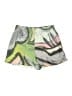 Topshop 100% Polyester Print Green Shorts Size 8 - photo 1