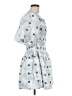 Assorted Brands 100% Polyester Argyle Blue Casual Dress Size M - photo 4