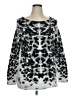 White House Black Market Animal Print Silver Pullover Sweater Size XL (petite) - photo 1