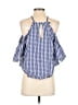 ABound 100% Cotton Blue Sleeveless Blouse Size S - photo 2