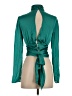 Slate & Willow 100% Polyester Green Long Sleeve Blouse Size XS - photo 2