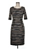 DressBarn Stripes Gray Casual Dress Size 8 - photo 1