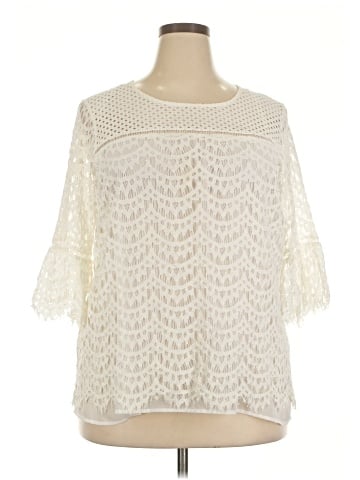 Rose + Olive 3/4 Sleeve Blouse (view 1)