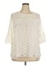 Rose + Olive Ivory 3/4 Sleeve Blouse Size 2X - photo 1