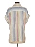 Rails Stripes Gray Short Sleeve Blouse Size S - photo 2