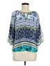 A. Byer 100% Polyester Blue 3/4 Sleeve Blouse Size M - photo 1