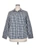 Talbots Outlet 100% Cotton Checkered-gingham Blue 3/4 Sleeve Button-Down Shirt Size 2X - photo 1