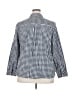 Talbots Outlet 100% Cotton Checkered-gingham Blue 3/4 Sleeve Button-Down Shirt Size 2X - photo 2