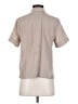 Everlane 100% Silk Metallic Tan Short Sleeve Silk Top Size 2 - photo 2