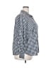Talbots Outlet 100% Cotton Checkered-gingham Blue 3/4 Sleeve Button-Down Shirt Size 2X - photo 4