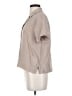 Everlane 100% Silk Metallic Tan Short Sleeve Silk Top Size 2 - photo 5