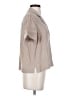 Everlane 100% Silk Metallic Tan Short Sleeve Silk Top Size 2 - photo 4