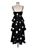 o.p.t 100% Polyester Polka Dots Black Cocktail Dress Size M - photo 2