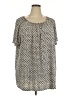Croft & Barrow Gray Short Sleeve Blouse Size 3X - photo 1