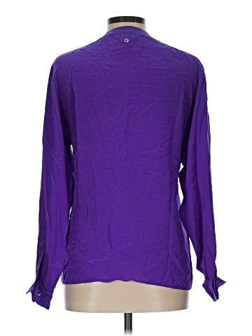 Oleg Cassini Long Sleeve Silk Top (view 2)