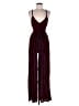 PrettyLittleThing Stripes Burgundy Jumpsuit Size 8 - photo 1