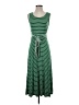 Max Studio Stripes Green Casual Dress Size S - photo 1