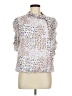 Luna 100% Polyester White 3/4 Sleeve Blouse Size M - photo 1
