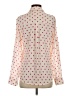 Express Outlet 100% Polyester Polka Dots Pink Long Sleeve Blouse Size S - photo 2
