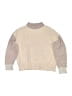 Velvet 100% Cashmere Color Block Tan Cashmere Pullover Sweater Size XS (kids) - photo 1