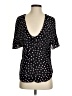Zara Hearts Black Short Sleeve Blouse Size S - photo 1