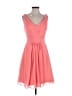 JJ's House 100% Polyester Solid Pink Cocktail Dress Size 6 - photo 1