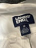 Lands' End 100% Cotton Solid Ivory White Long Sleeve Button-Down Shirt Size 12 - photo 3