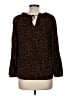 Talbots 100% Viscose Animal Print Brown Long Sleeve Blouse Size M - photo 2