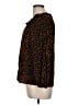 Talbots 100% Viscose Animal Print Brown Long Sleeve Blouse Size M - photo 5