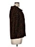 Talbots 100% Viscose Animal Print Brown Long Sleeve Blouse Size M - photo 4
